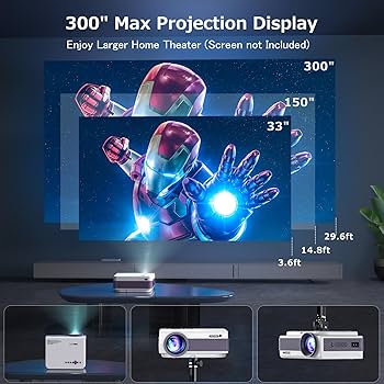 ❤️人気商品❤️FUDONI プロジェクター 小型 フルHD1080P 4K対応 5GWiFi&Bluetooth5.1対応】FUDONI プロジェクター 小型 10000LM